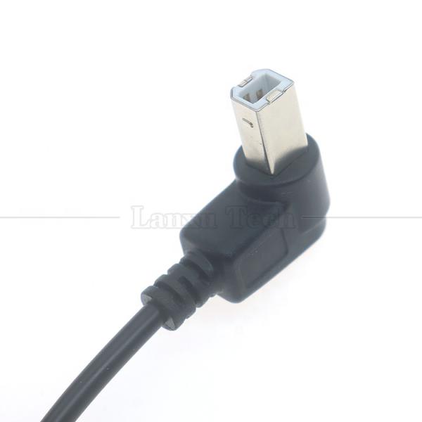 90 Degree Right Angle Type A Male to B Male USB 2.0 Printer Connector Extension Cable
