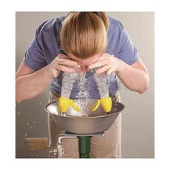 China School Lab Safety Shower And Eyewash Station With Hand Placement on sale