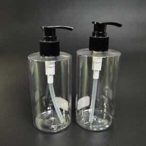 China Best Selling Clear 300Ml Pet Shower Gel Shampoo Bottle W/ Pump Head Plastic Packaging on sale