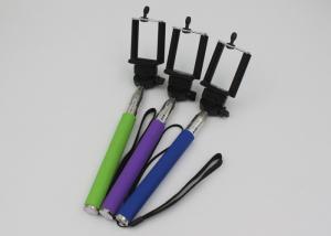 Cheap Folding Bluetooth Mobile Phone Monopod Selfie Stick Green / Purple / Blue for sale