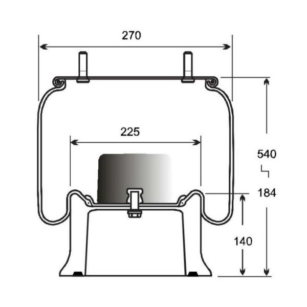 W01-M58-6345 Air Bag Helper Springs For Truck DAF 1384273