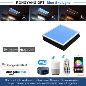 95 RA No Flicker LEDs 50 000H Fake Skylight Panel Tunable White Tuya Smart Light