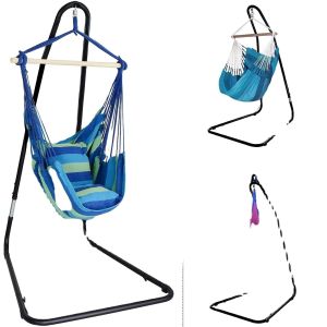 Qingdao Port Adjustable Modern Curved Hammock Chair Swing Stand for Indoor and