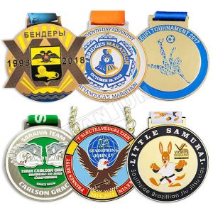 3d Zinc Alloy Custom Medal Synthetic Enamel Color Marathon Gold Medal