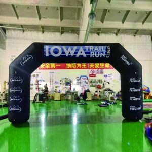 Custom outdoor inflatable entrance start finish line arch for advertising