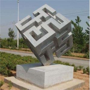 Stainless Steel Abstract Mirror Sculpture 2 Meters High Customized