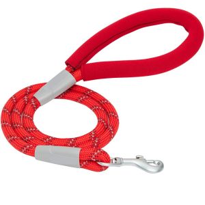 Strong Nylon Rope Dog Leash Soft 4 Feet Length With Neoprene Handle Eco -