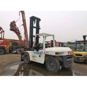 China 10T TCM FD100Z Second Hand Forklift Gantry Height 6m on sale