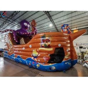Customized PVC Inflatable Octopus Pirate Ship Inflatable Obstacle Course