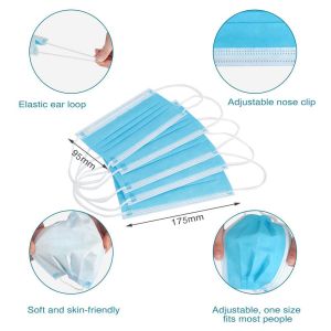 Flu Protective Disposable Medical Surgical Mask , Earloop Procedure Masks