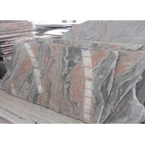 Multi Color Red China Nutral Stone Granite 12X12 Paving facing the cap tiles