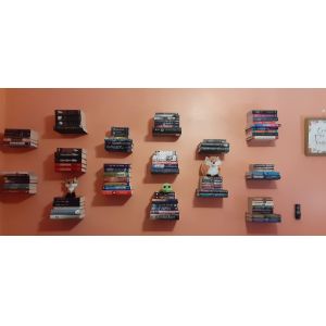 Triangle Bracket Book Organizer for Wall Mounting and Desk and Book Storage