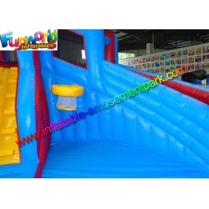Popular Outdoor Inflatable Water Slides , Inflatable Jumping Slide With Pool
