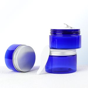 China Transparent Round Wide-Mouth Plastic Cream Jar for Cosmetics Packaging with Sealed Lid on sale