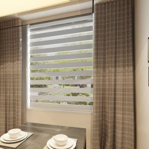 Indoor Office Window Zebra Roller Blinds for Day and Night Manual Open Type
