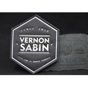 Small Black Custom Leather Clothing Labels Debossed For Jeans