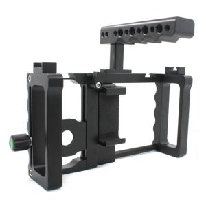 Professional Shooting Camera Lens Attachment , Aluminum Dslr Camera Cage Kit