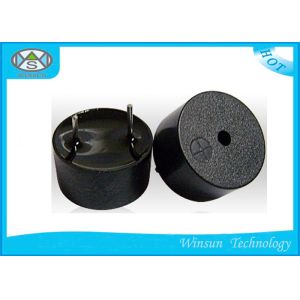 Small Size Micro Piezo Buzzer 12V Black D14 x H7.5mm For Telecommunication