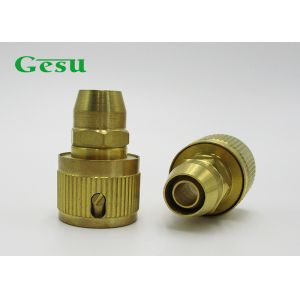 Cheap Custom 3/8&quot; Brass Garden Hose Connectors / Brass Water Hose Fittings for sale