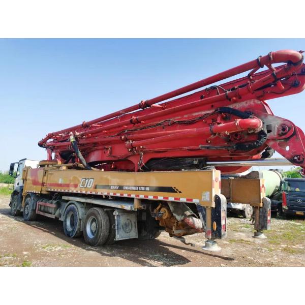 Sany 62m Concrete Pump Truck with Semi-Dry Shotcrete Type and Benz Chassis Suitable for Large Building Construction