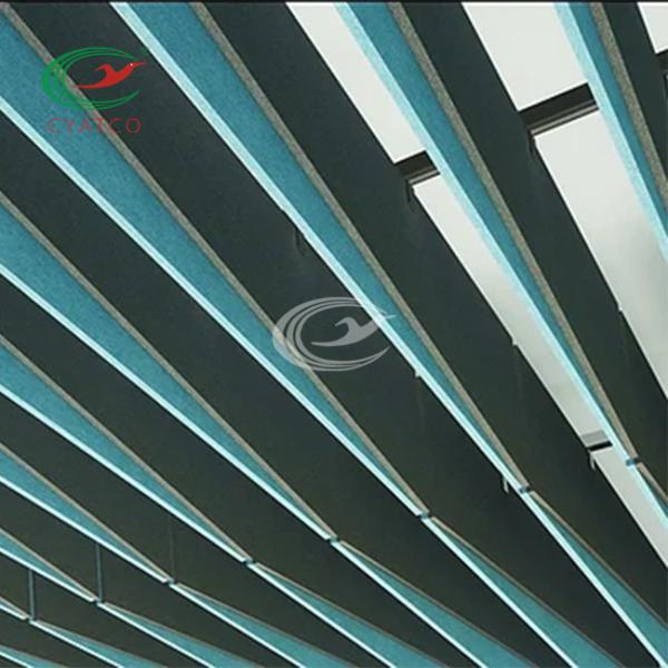 Polyester Fiber Acoustic Ceiling Panels Baffle Nontoxic For Auditorium