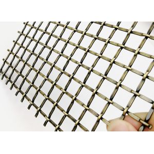 3.0m X 1.5m Woven Crimped Architectural Metal Mesh Decorative Cabinet Insert