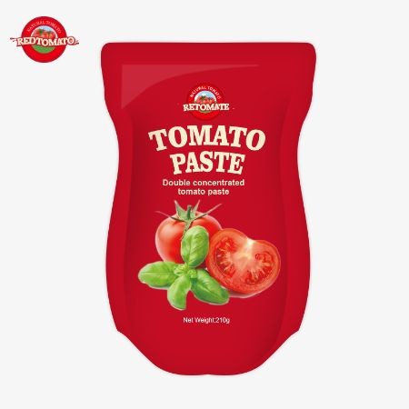 The 210g Stand-Up Sachet Tomato Paste Meets ISO HACCP BRC And FDA Standards In
