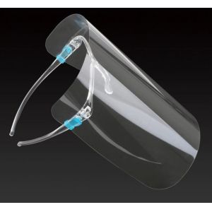 Anti Smoke Transparent Face Shield With Glasses Frames Sanitary