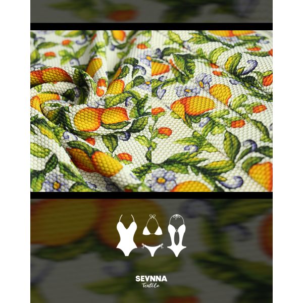 215gsm Eco Friendly Swimwear Fabric with 152cm Width and Recycled Nylon for