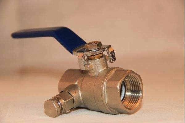 Brass Floating Ball Valve Nickel plated , full bore working Temp. -20 up to 140c