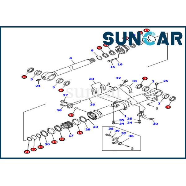 Quality 707-99-58060 Bucket Seal Repair Kit For Overseas Version PC220LC-7 PC270-7 Komatsu Cylinder Kits wholesale