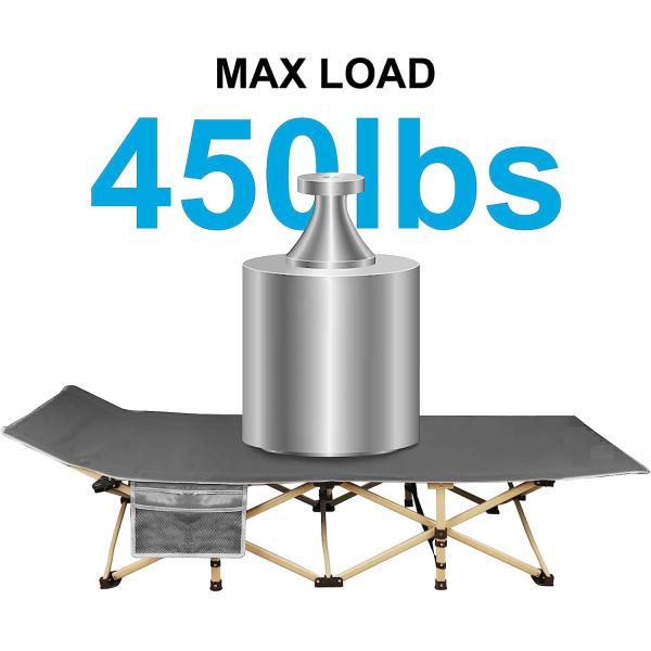 Quality Camping Cot, 450LBS(Max Load), Portable Folding Outdoor Bed with Carry Bag Adults Kids, Heavy Duty Cot Traveling wholesale