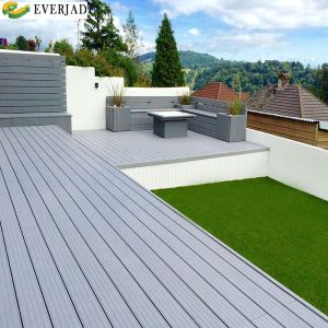 Modern Design Grey TAP GO WPC Exterior Composite Decking with Above 18mm