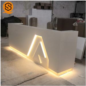 Artificial Stone Commercial Salon Reception Desk Retail Counter Desk