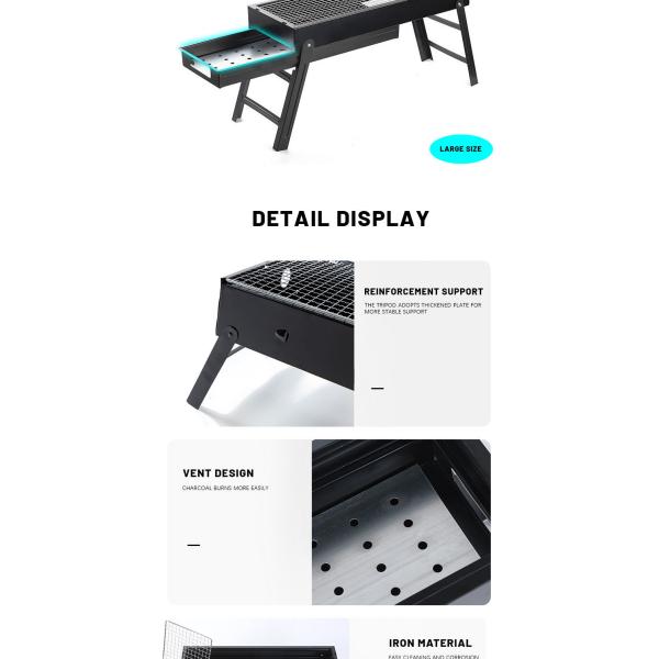 Firewood Portable Camping Cookware Camping Barbecue Grill Folding Barbecue Grill