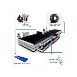 2000w Raytools Laser Head Metal Fiber Laser Cutting Machine for Stainless Steel