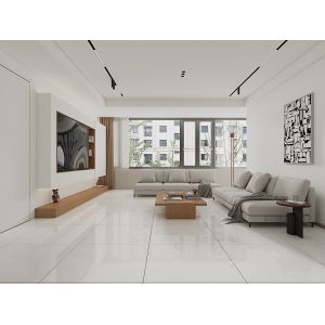 Gray 800x800mm Polished Glazed Porcelain Tile for Indoor Floors