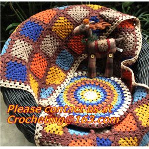 rustic handmade knitted crochet towel blanket carpet tablecrochet blanket sofa