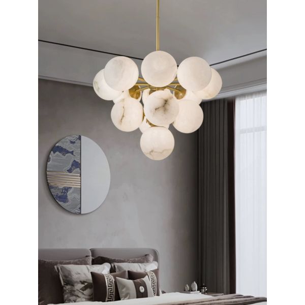 Quality Customized Alabaster Chandelier Black Round Ball Chandelier Light wholesale