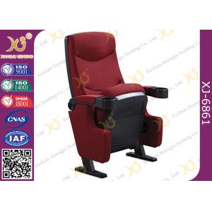 Tip - Up Seat Automatic Return Cinema Room Seating Ground Fixed With Folding Cup