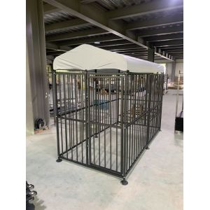China Outdoor Dog Kennel Steel Powder Coated Dog Cage with Watrerproof Cover Secure Lock for Backyard 10' x 5' x 6' on sale