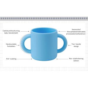 2 ears Silicone Training Cups for Baby and Kids, Toddler Learning Cups with