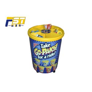 Art Paper Chocolate Promotional Dump Bins Easy Assembled Glossy / Matte Film