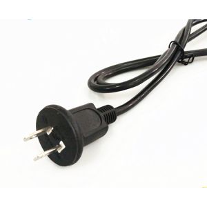 Japanese black 2 Pin Power Cord with stripped end 0.5m-10m copper power cable