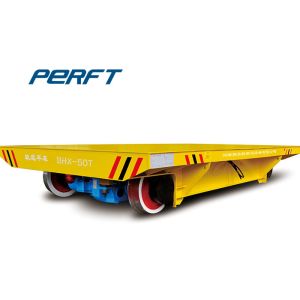 Yellow Color Motorized Material Transfer Cart On Rail With Ladle Shuttle System