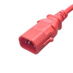 Customized IEC Power Extension Cable IEC320 C14 To C13 Lock Connector 1.2m 1.5m