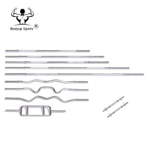 Home Gym 72" Standard Straight Weight Lifting Bar Long Life Span With Collars