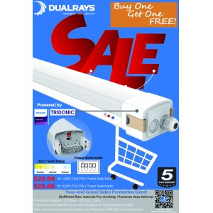 Cheap Dualrays D6 LED Tri Proof Light Flicker Free Dimmable 40W IP69K IK10 160lm/w with CE for sale