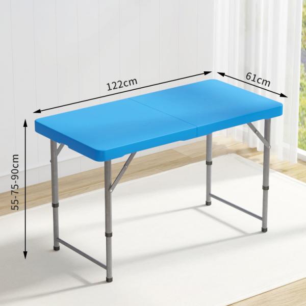 Portable HDPE Plastic Metal Adjustable Folding Table for Hotel Restaurant and Banquet