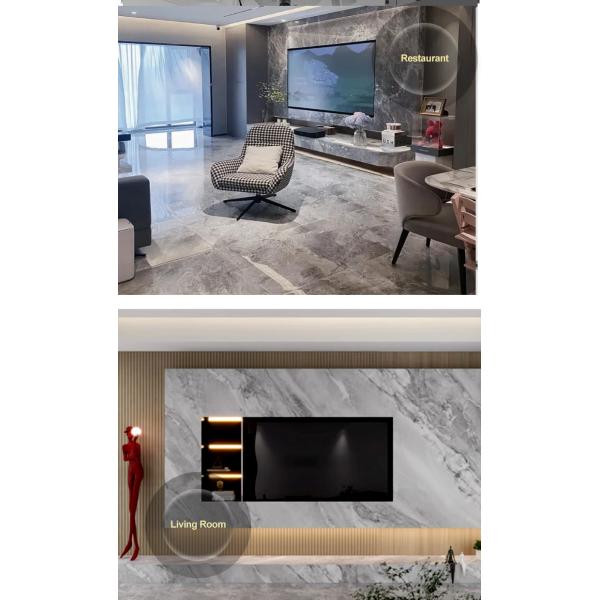 TV Background Marble Wall Panels Waterproof Marble Bamboo Crystal Panels